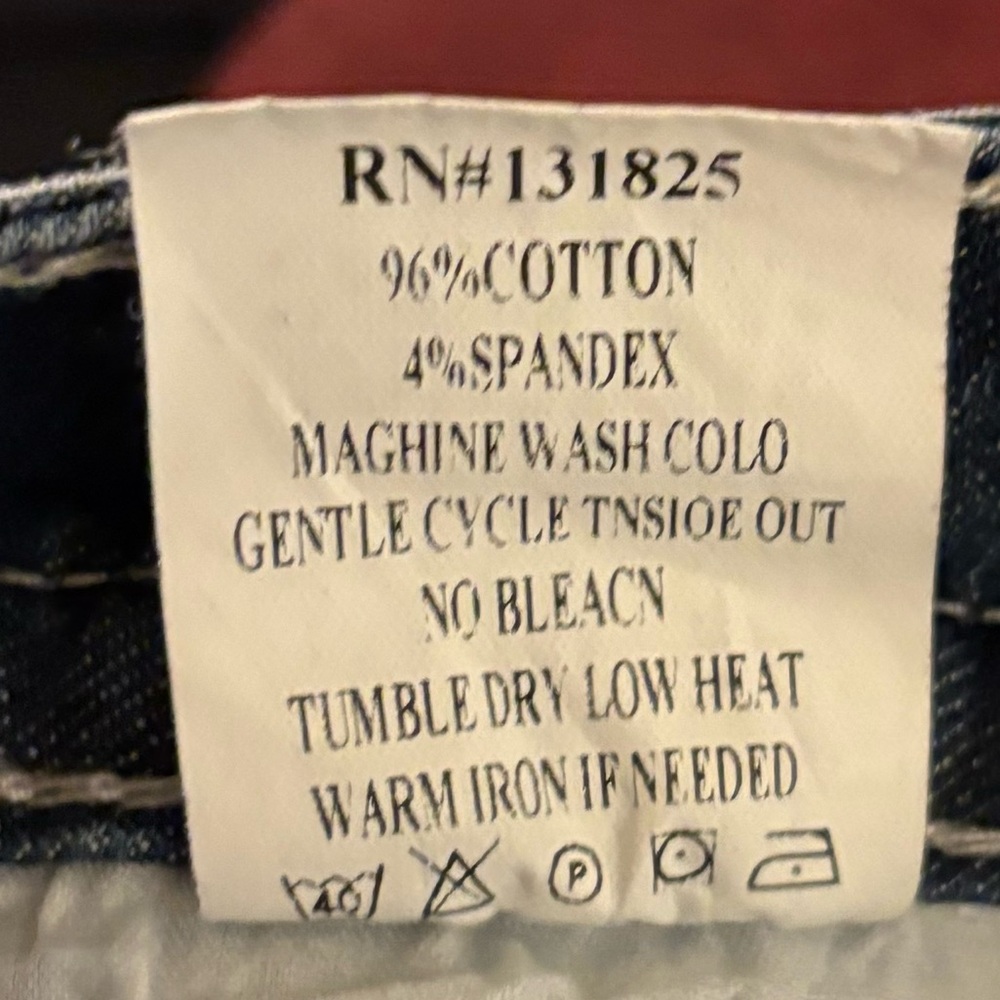 Miss Chic Embroidered & Rhinestone Skinny Distressed Blue Jeans - Picture 8 of 8